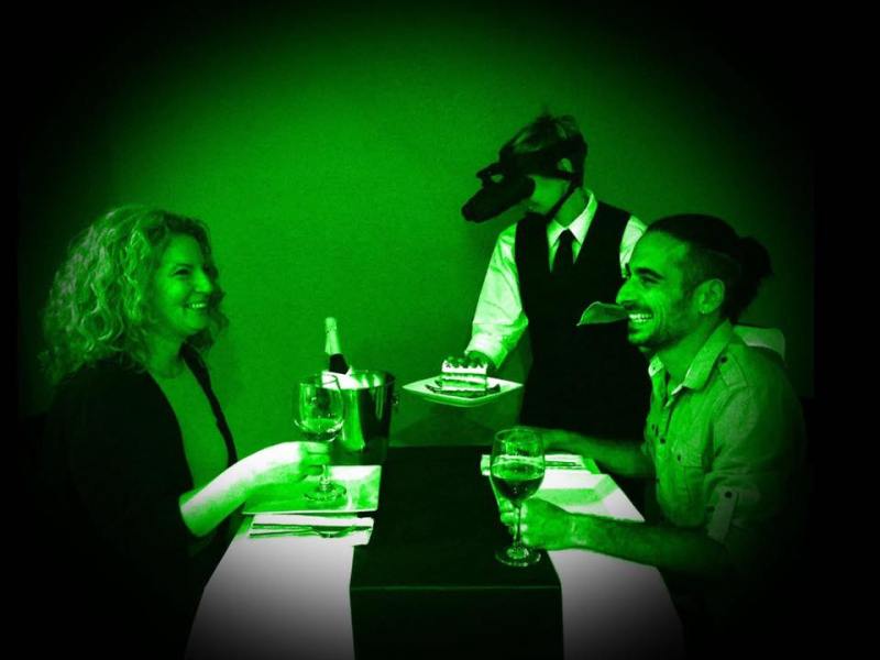 Blackout Dining in the Dark is an all-vegan restaurant serving coursed meals for lunch and dinner in the dark. Fore more vegan food in Las Vegas, visit www.vegansbaby.com/vegansbaby2018