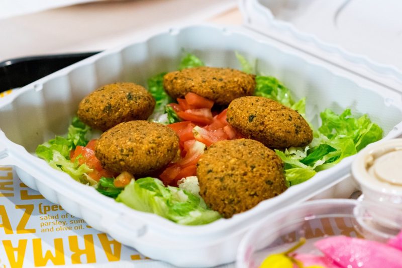 Bok Bok Chicken offers vegan friendly dishes on it's Mediterranean menu. For more vegan dining in Las Vegas, visit www.vegansbaby.com/vegansbaby2018