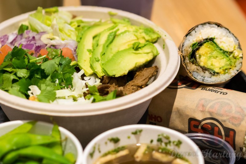 SOHO Burrito has vegan sushi bowls & burritos. For more vegan dining in Las Vegas visit www.vegansbaby.com