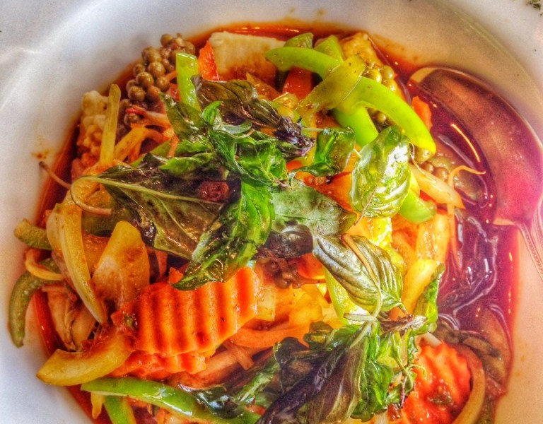 Table Thai in Las Vegas has a large vegan menu. For more vegan dining options in Las Vegas, visit www.vegansbaby.com/vegansbaby2018
