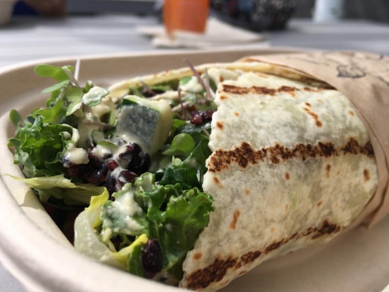 Organic juices, smoothies, wellness shots, food and more. Check out Fruits and Roots in Las Vegas for heaps of vegan options. For more vegan dining in Las Vegas, visit www.vegansbaby.com/vegansbaby2018