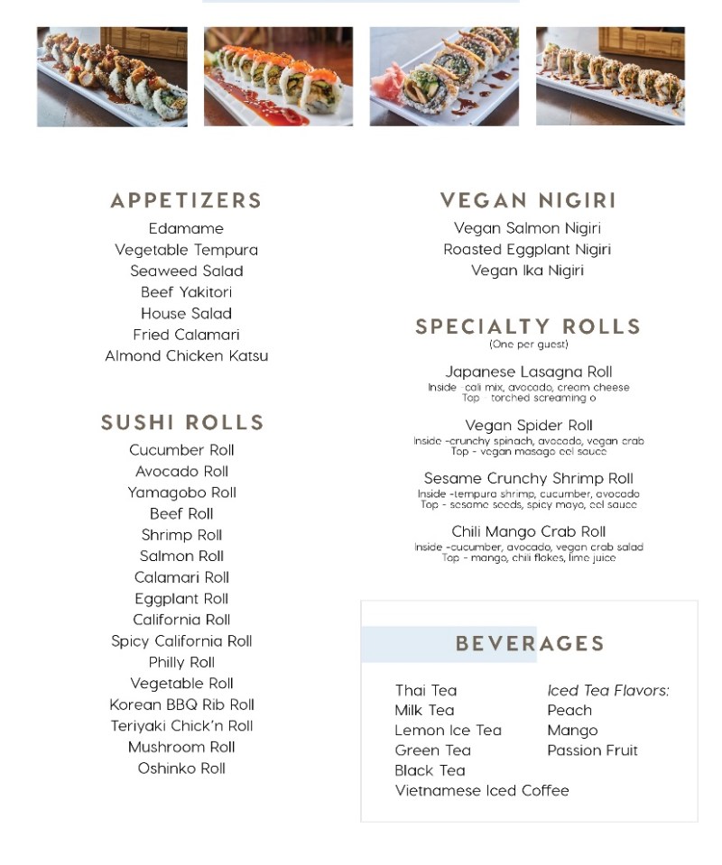AYCE vegan sushi is available for a limited time at VeggiEAT Xpress on Grand Canyon Drive. For more Las Vegas vegan dining news, visit www.vegansbaby.com
