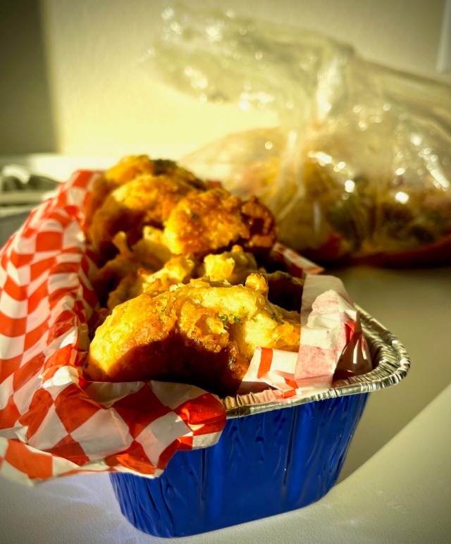 Vegan Boil Shack offers vegan boil bags, cheddar biscuits and more for delivery in Las Vegas. For more vegan options in Las Vegas visit www.vegansbaby.com