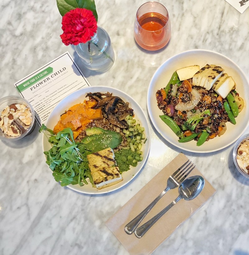 Flower Child offers a large selection of vegan and vegan gluten-free options in Las Vegas. For more vegan dining in Las Vegas, visit www.vegansbaby.com/vegansbaby2018