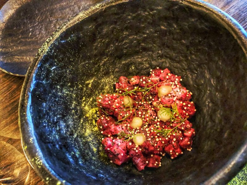 Sparrow + Wolf features vegan options as well we as a family-style vegan tasting menu that is four courses and a seven-course individual vegan tasting menu. For more vegan options in Las Vegas, visit www.vegansbaby.com/vegansbaby2018
