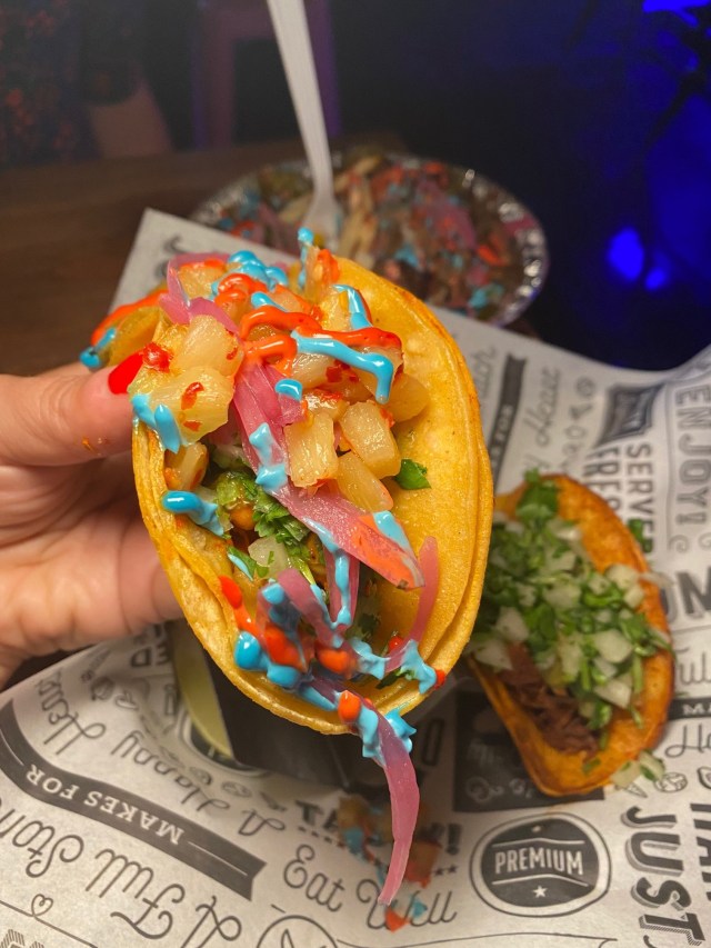 Five dishes to order at Taco Dive Bar, the all-vegan gaming bar in Las Vegas. For more vegan dining visit www.vegansbaby.com