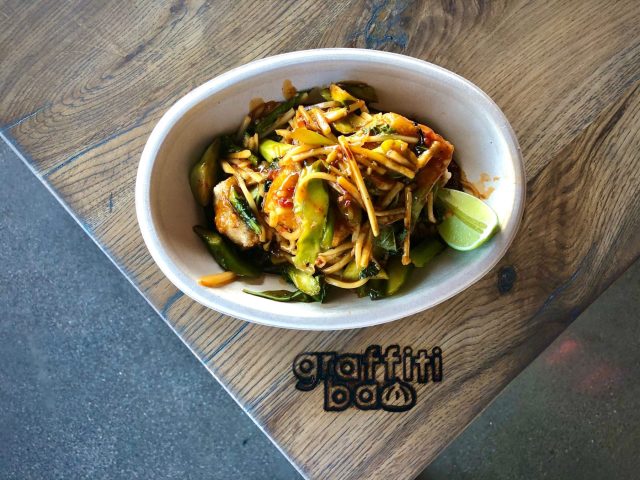 Chef Marc Marrone's Graffiti Bao is a vegan-friendly Chinese restaurant in Las Vegas. For more vegan options in Las Vegas, visit www.vegansbaby.com