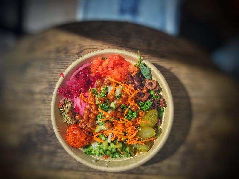 Healthy vegan bowls and wraps are at Hummus Bowls and Wraps on Eastern Avenue in Las Vegas. For more vegan eating in Las Vegas, visit www.vegansbaby.com/vegansbaby2018