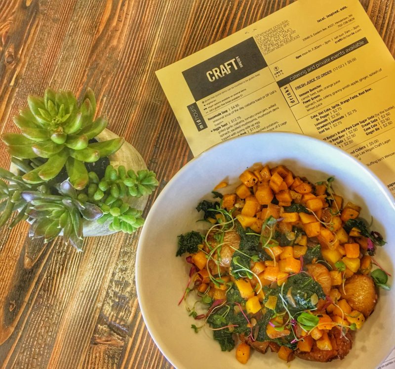 CRAFT Kitchen Las Vegas debuts its new vegan menu. For more vegan dining in Las Vegas, visit www.vegansbaby.com/vegansbaby2018