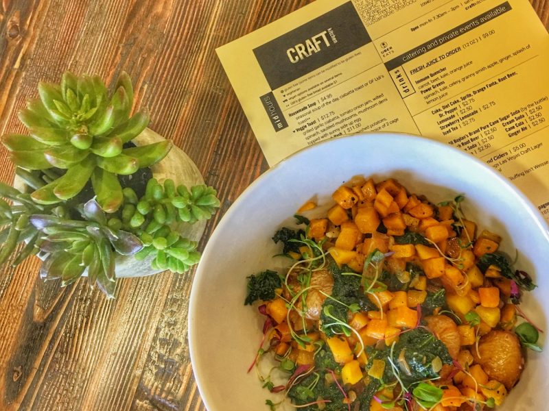 CRAFT Kitchen Las Vegas debuts its new vegan menu. For more vegan dining in Las Vegas, visit www.vegansbaby.com/vegansbaby2018