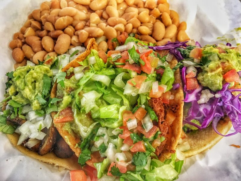 Bomb Tacos has three amazing vegan taco options and more! For more vegan options in Las Vegas, visit www.vegansbaby.com/vegansbaby2018