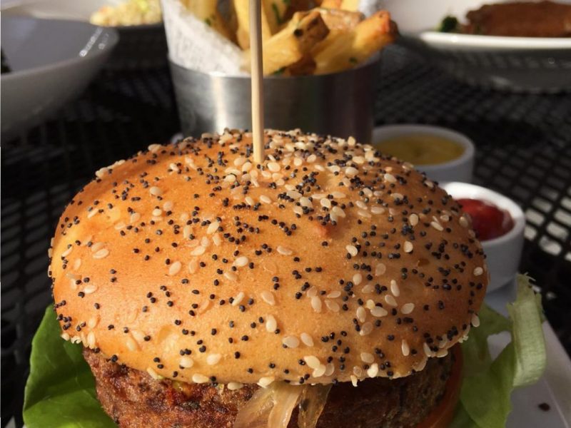 Triple George Grill in Downtown Las Vegas has a gluten-free, vegan menu (glegan). For more vegan dining in Las Vegas, visit www.vegansbaby.com/vegansbaby2018