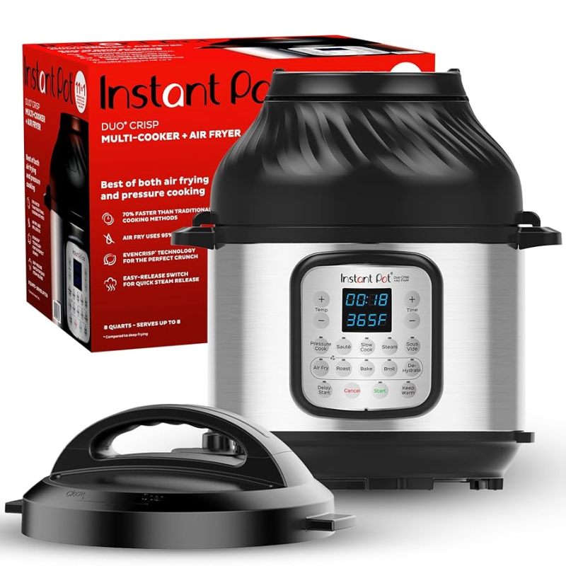 Instant Pot Duo Crisp Multi-Cooker with Air Fryer lid for quick and easy vegan cooking