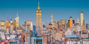 New York City skyline view for vegan travel planning