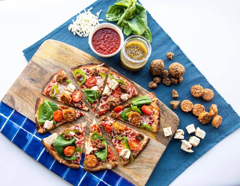 Pieology is the first fast-casual pizza chain to offer plant proteins. For more vegan news, visit www.vegansbaby.com
