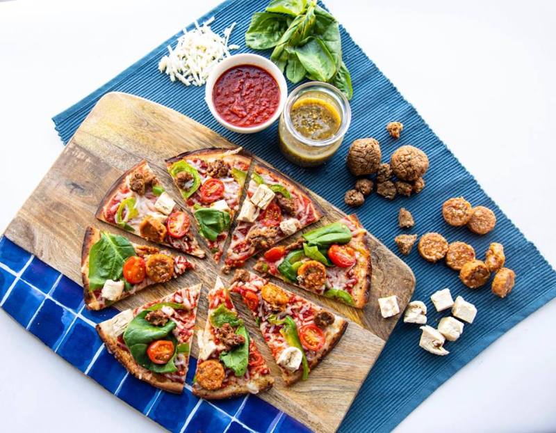Pieology is the first fast-casual pizza chain to offer plant proteins. For more vegan news, visit www.vegansbaby.com