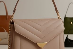 Collage of luxury vegan handbags in various colors and styles with the text “Top Luxury Vegan Bags” in the center.