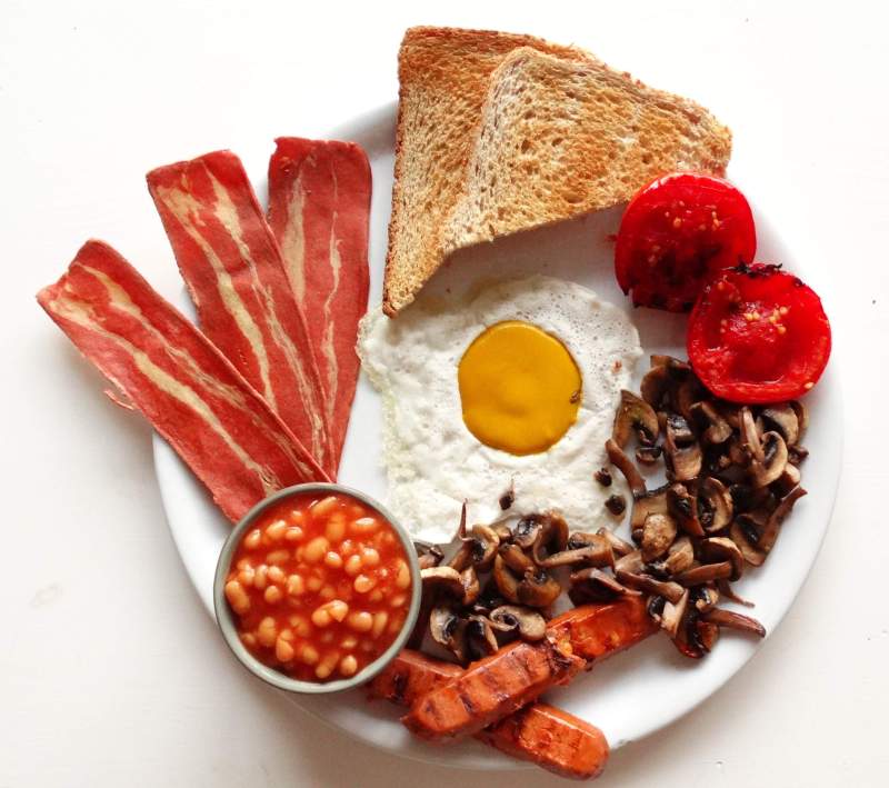 Vegan breakfast spread at Vegotel Blije Netherlands