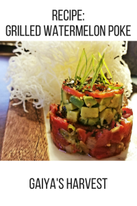 Featured recipe: vegan grilled watermelon poke by Chef Petrina of Gaiya's Harvest. For more vegan recipes, visit www.vegansbaby.com/vegansbaby2018
