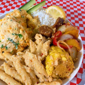 Vegan Boil Shack offers vegan boil bags, cheddar biscuits and more for delivery in Las Vegas. For more vegan options in Las Vegas visit www.vegansbaby.com