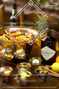 Hendricks Gin vegan cocktail recipe. For more vegan ideas, visit www.vegansbaby.com/vegansbaby2018